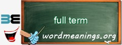 WordMeaning blackboard for full term